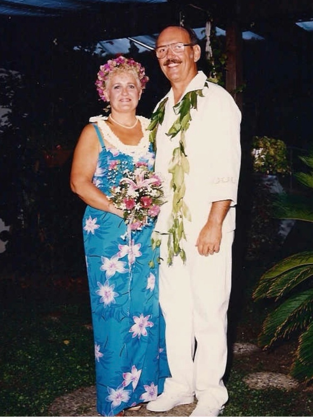 Tropical Blue Floral Maxi Dress - Women's Sleeveless Luau Gown